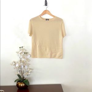 SOLD!🌟Dry Cleaned CASHMERE Yellow/Cream sweater😃